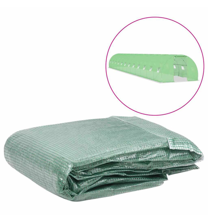 Couverture de remplacement de serre (54 m²) 300x1800x200cm Vert | Mobilier & Déco