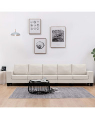 Canapé à 5 places Crème Tissu | Mobilier & Déco