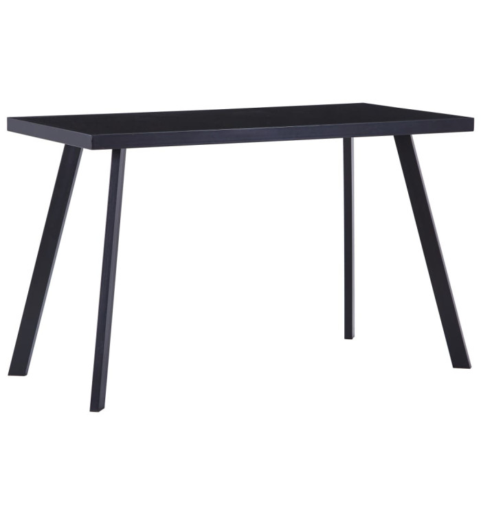 Table à manger Noir 120x60x75 cm Verre trempé | Mobilier & Déco