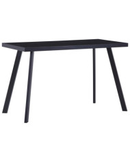 Table à manger Noir 120x60x75 cm Verre trempé | Mobilier & Déco