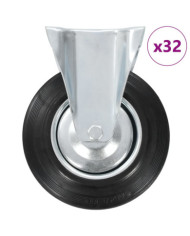 32 pcs Roulettes fixes 200 mm | Mobilier & Déco