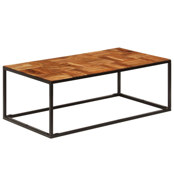 Table basse 110x60x40 cm Bois d'acacia solide et acier | Mobilier & Déco