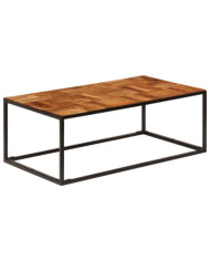 Table basse 110x60x40 cm Bois d'acacia solide et acier | Mobilier & Déco