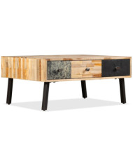 Table basse Teck de récupération massif 90x65x40 cm | Mobilier & Déco