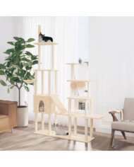 Arbre à chat avec griffoirs en sisal Crème 279 cm | Mobilier & Déco