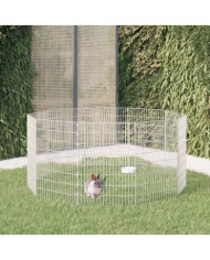Enclos d'animaux en liberté 10 panneaux 54x80 cm fer galvanisé | Mobilier & Déco