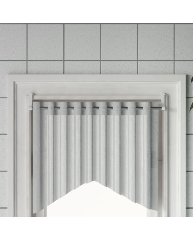 Tringles à rideau 2 pcs blanc et argenté 60-105 cm aluminium | Mobilier & Déco