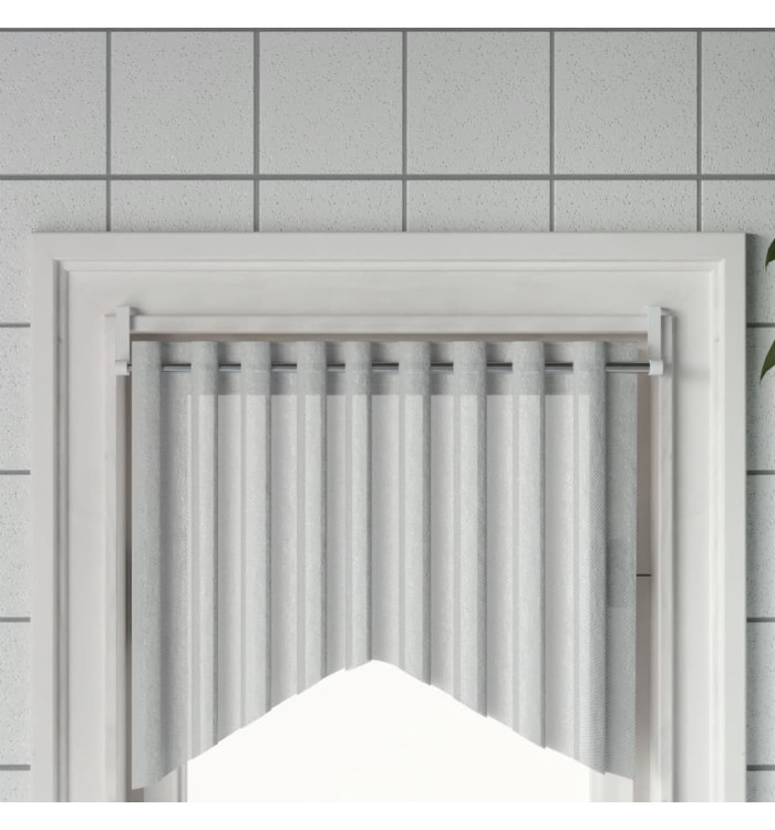 Tringles à rideau 2 pcs blanc et argenté 60-105 cm aluminium | Mobilier & Déco
