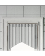 Tringles à rideau 2 pcs blanc et argenté 60-105 cm aluminium | Mobilier & Déco