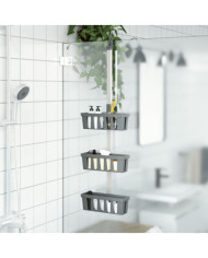 Étagère de douche suspendue 30x15x(67-105) cm aluminium | Mobilier & Déco