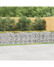 Lit surélevé à gabions arqué 800x50x100 cm Fer galvanisé | Mobilier & Déco