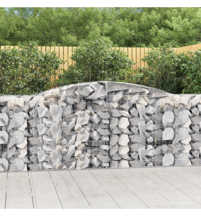 Panier de gabions arqué 400x50x100/120 cm Fer galvanisé | Mobilier & Déco
