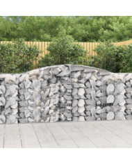 Panier de gabions arqué 400x50x100/120 cm Fer galvanisé | Mobilier & Déco
