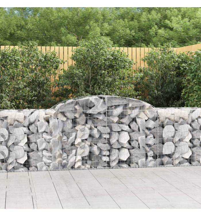 Panier de gabions arqué 300x50x80/100 cm Fer galvanisé | Mobilier & Déco