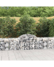Panier de gabions arqué 200x50x60/80 cm Fer galvanisé | Mobilier & Déco