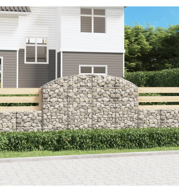 Panier de gabions arqué 200x30x120/140 cm Fer galvanisé | Mobilier & Déco