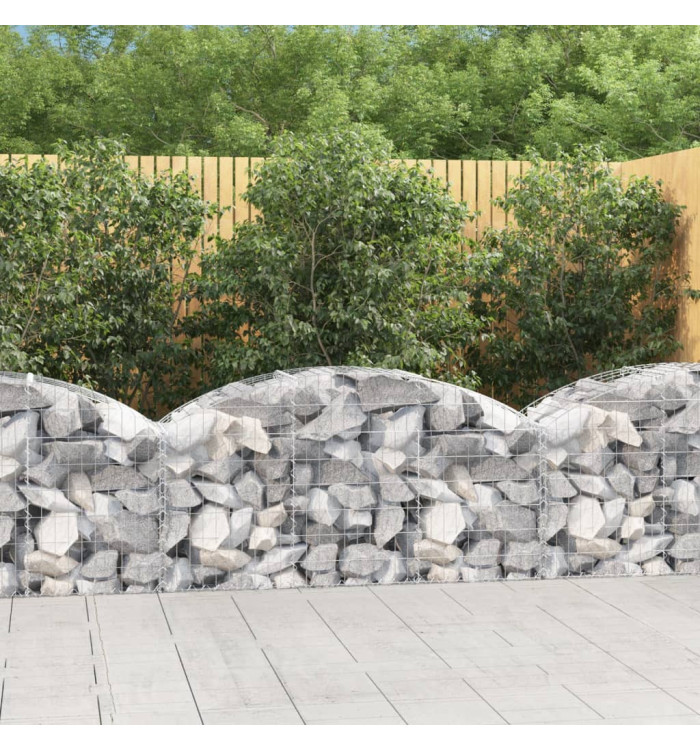 Panier de gabions arqué 150x50x60/80 cm Fer galvanisé | Mobilier & Déco