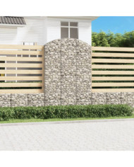 Panier de gabions arqué 150x30x220/240 cm Fer galvanisé | Mobilier & Déco