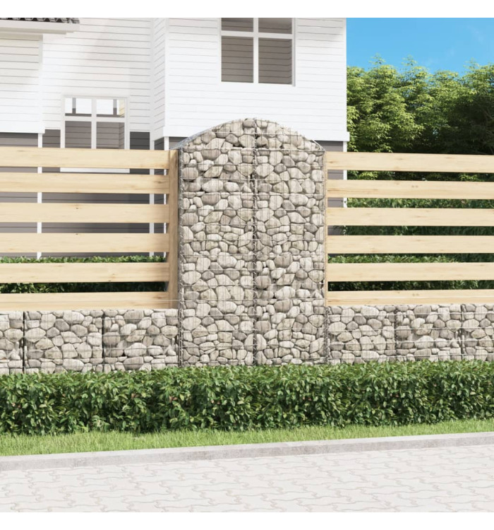 Panier de gabions arqué 100x50x180/200 cm Fer galvanisé | Mobilier & Déco