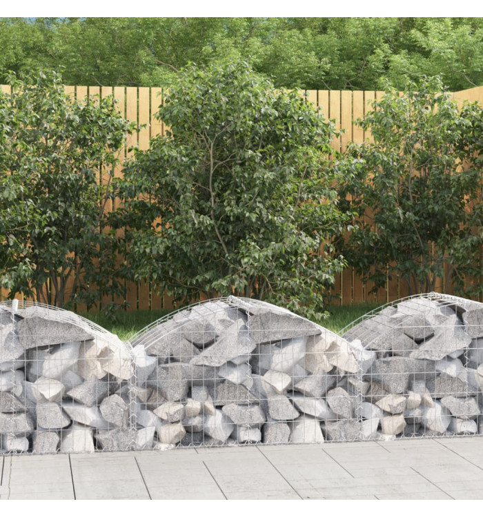 Panier de gabions arqué 100x50x40/60 cm Fer galvanisé | Mobilier & Déco