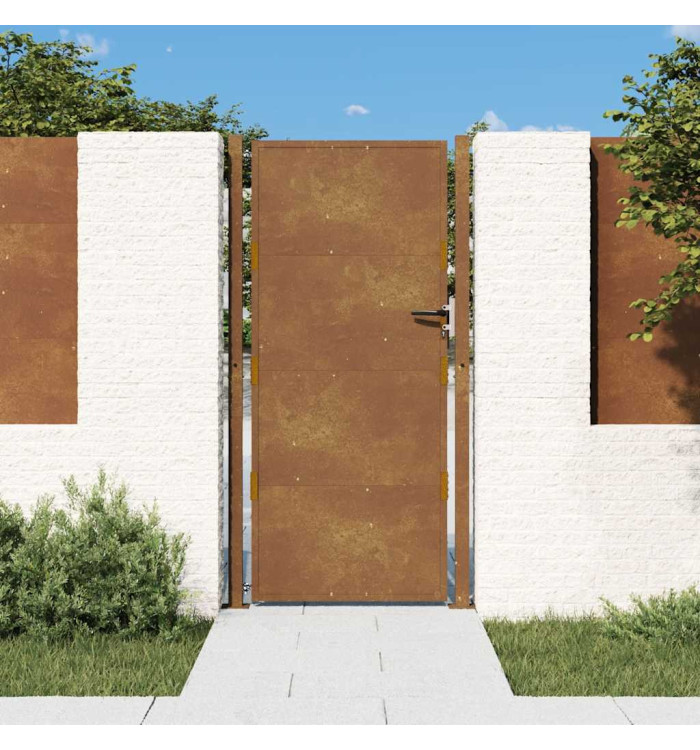 Portail de jardin 105x180 cm acier corten | Mobilier & Déco