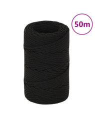Corde de travail Noir 2 mm 50 m Polyester | Mobilier & Déco