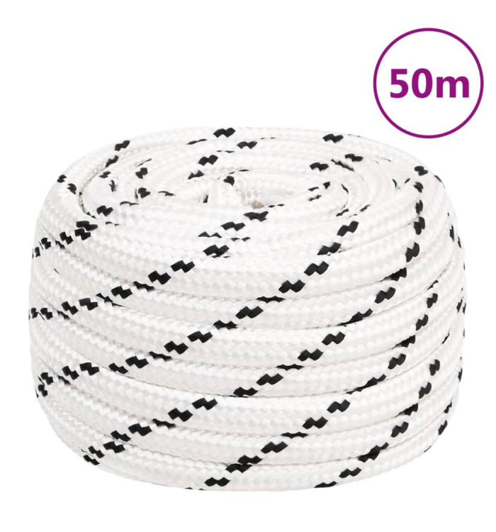 Corde de travail Blanc 18 mm 50 m Polyester | Mobilier & Déco