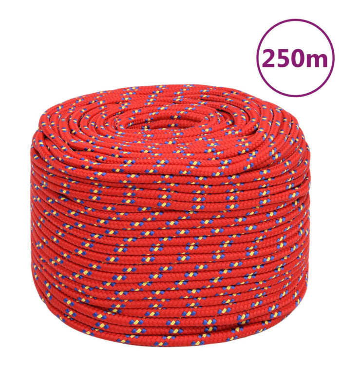 Corde de bateau Rouge 8 mm 250 m Polypropylène | Mobilier & Déco