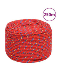 Corde de bateau Rouge 8 mm 250 m Polypropylène | Mobilier & Déco