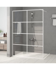 Paroi de douche Blanc 140x195 cm Verre ESG transparent | Mobilier & Déco