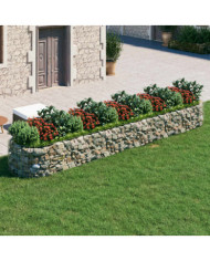 Lit surélevé à gabion Fer galvanisé 500x100x50 cm | Mobilier & Déco