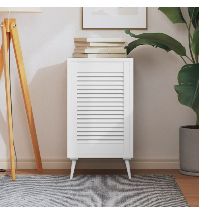 Porte d'armoire à persiennes blanc 61,5x39,4 cm pin massif | Mobilier & Déco