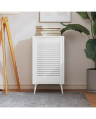 Porte d'armoire à persiennes blanc 61,5x39,4 cm pin massif | Mobilier & Déco