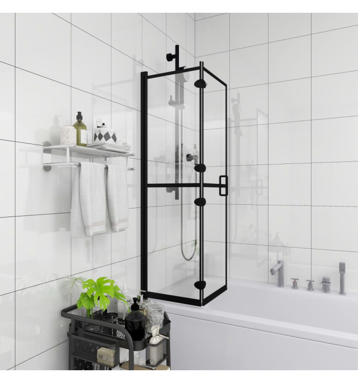 Cabine de douche pliable ESG 100x140 cm Noir | Mobilier & Déco