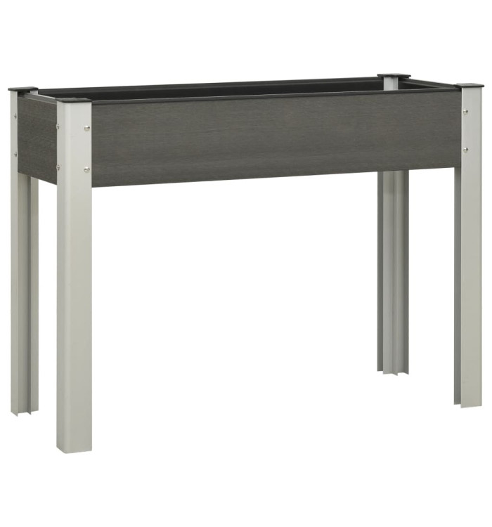 Lit surélevé de jardin 100x40x75 cm WPC Gris | Mobilier & Déco