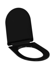 Abattant WC à fermeture en douceur Libération rapide Noir | Mobilier & Déco