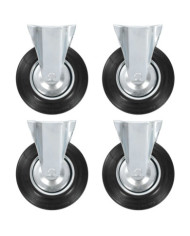 Roulettes fixes 4 pcs 200 mm | Mobilier & Déco