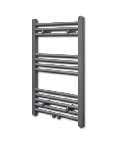 Sèche-serviettes eau chaude à rails droits gris 500x764 mm | Mobilier & Déco