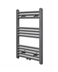 Sèche-serviettes eau chaude à rails droits gris 500x764 mm | Mobilier & Déco