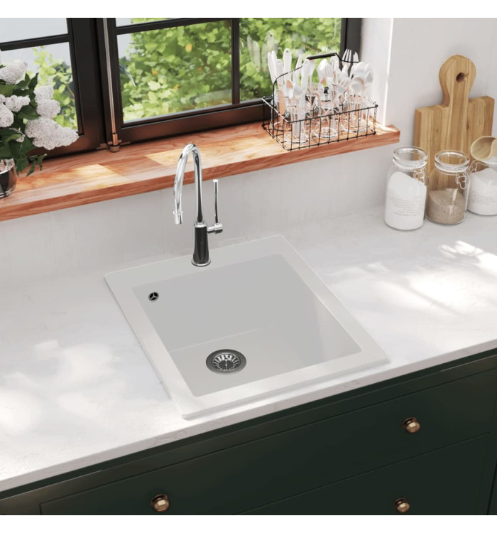 Évier de cuisine Granite Blanc crème | Mobilier & Déco