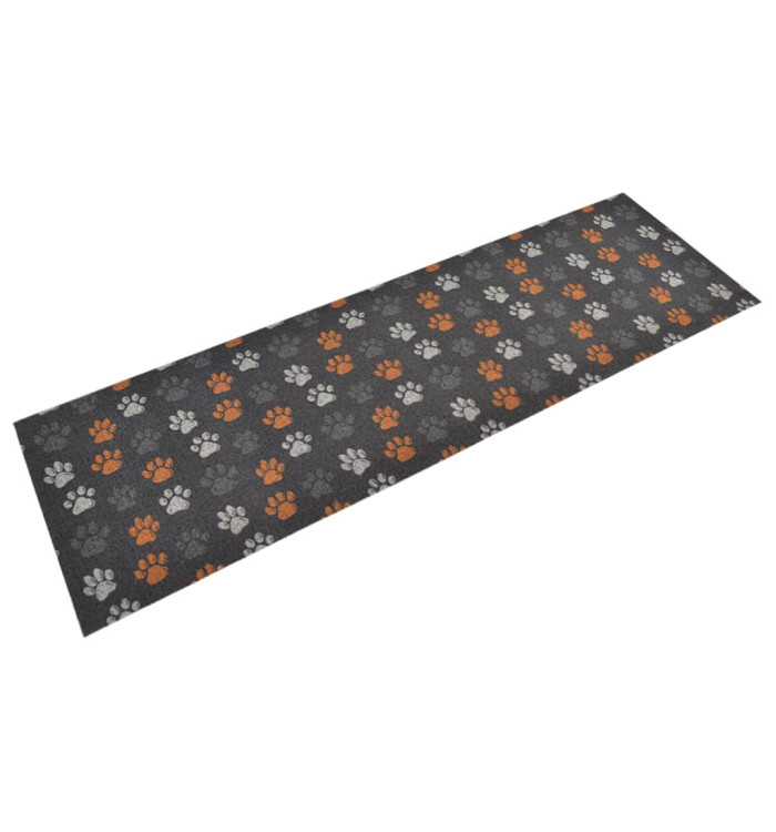 Tapis de cuisine lavable impression de pattes 60x180 cm velours | Mobilier & Déco