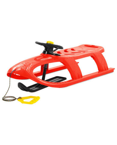 Traîneau avec volant Rouge 102,5x40x23 cm Polypropylène | Mobilier & Déco