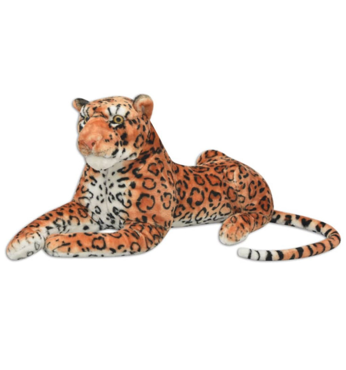 Léopard en peluche Marron XXL | Mobilier & Déco