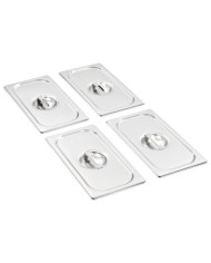 Couvercles de plateau 4 pcs GN 1/3 Acier inoxydable | Mobilier & Déco