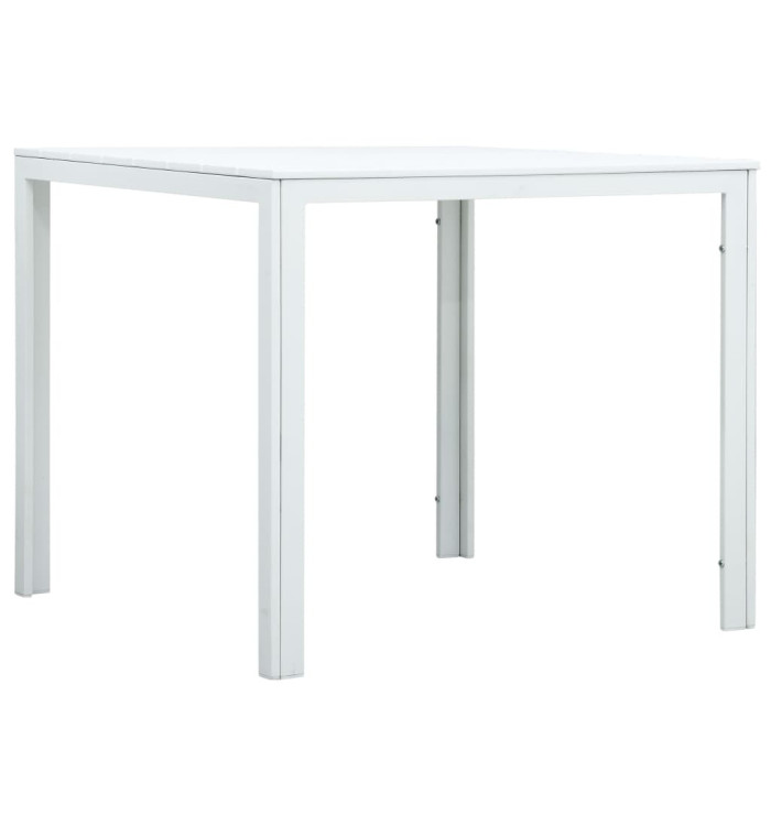 Table basse Blanc 78x78x74 cm PEHD Aspect de bois | Mobilier & Déco