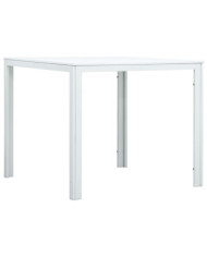 Table basse Blanc 78x78x74 cm PEHD Aspect de bois | Mobilier & Déco