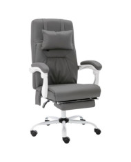 Chaise de bureau de massage Gris Similicuir | Mobilier & Déco