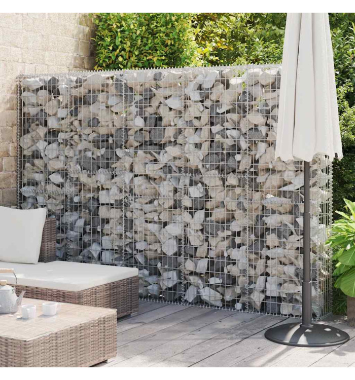 Mur en gabion avec couvercles Acier galvanisé 300x30x200 cm | Mobilier & Déco