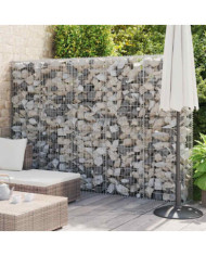 Mur en gabion avec couvercles Acier galvanisé 300x30x200 cm | Mobilier & Déco