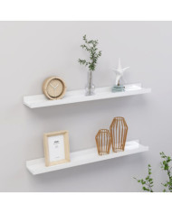 Étagères murales 2 pcs Blanc brillant 60x9x3 cm | Mobilier & Déco